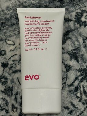 evo Lockdown Smoothing Treatment - White with Pink Text
